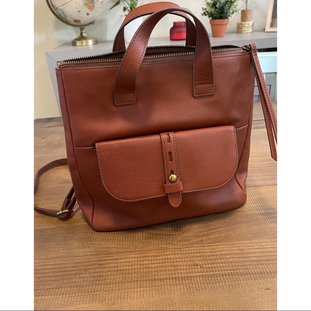 FOSSIL Brown Leather Back Pack